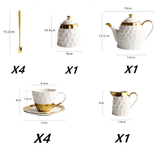 Simple Ceramic Coffee Cup Set Afternoon Tea Cup Flower Tea Set