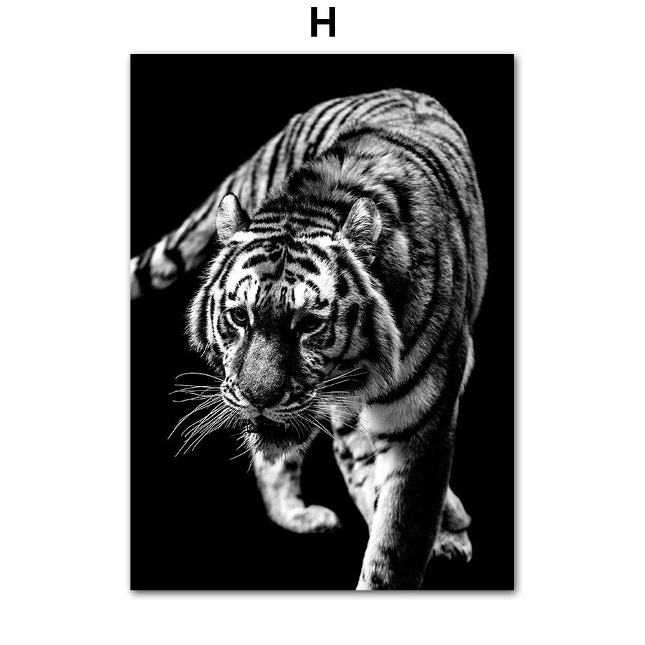 Animal Canvas Poster Art Painting Wall Room Decor Frameless