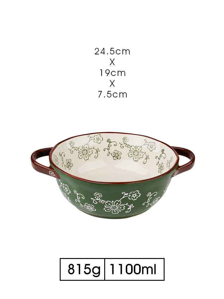 Household Ceramic Microwave Oven Noodle Bowl