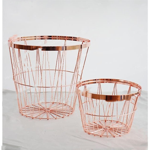 Nordic Style Fashion Wrought Iron Storage Basket Desktop Book And Newspaper