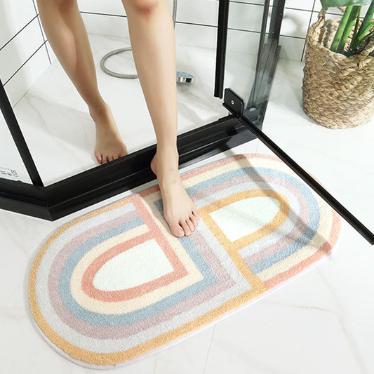 Oval bathroom anti-slip mat toilet absorbent mat