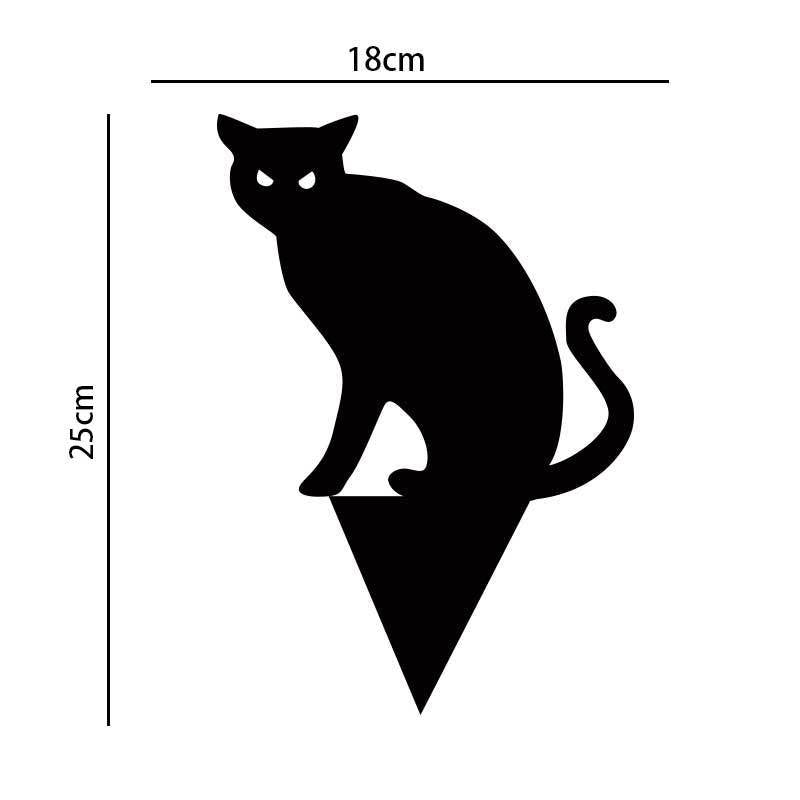 Garden Ornaments Halloween Decorations Black Cat Silhouette