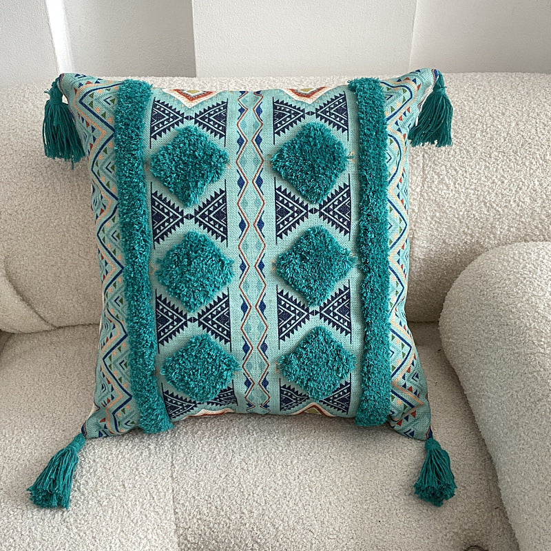 Knitted Fringe Pillow Cushion Cover