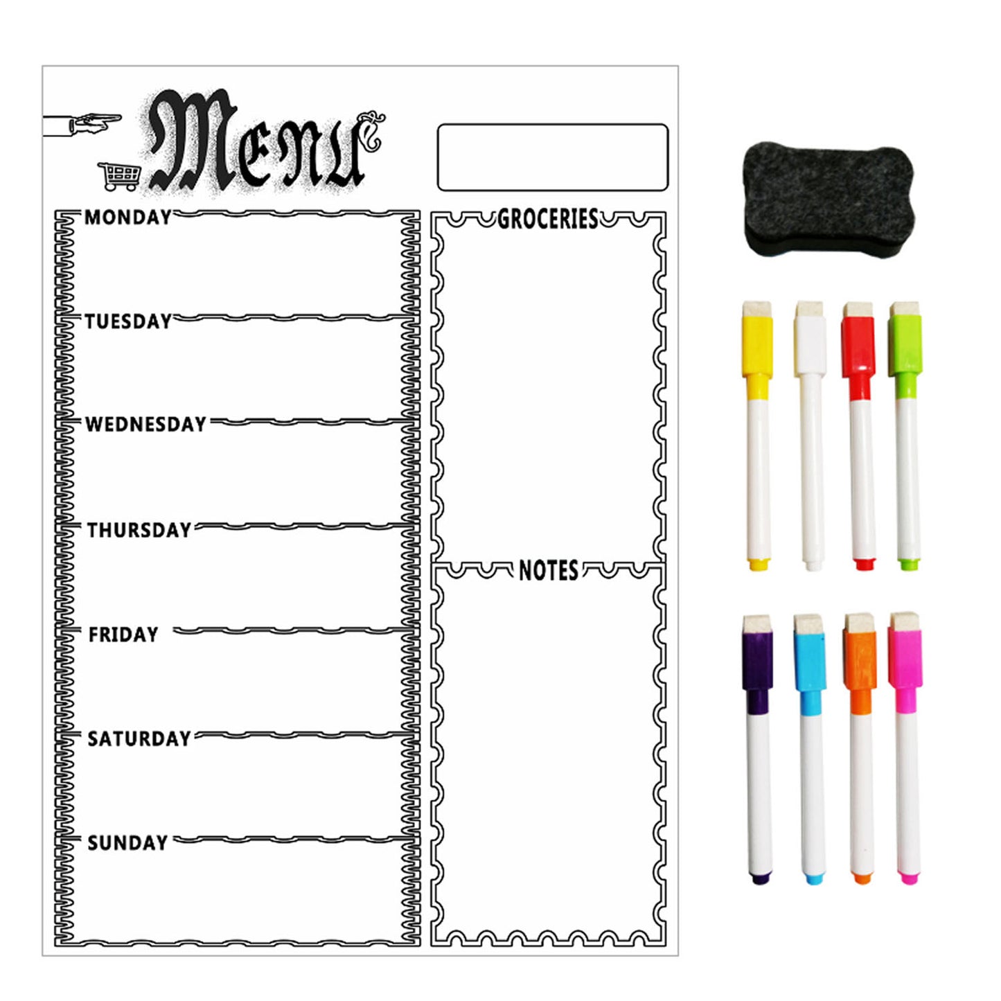 Magnetic plan table refrigerator magnet