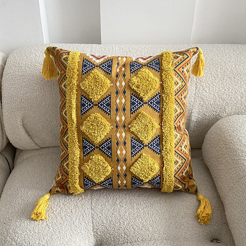 Knitted Fringe Pillow Cushion Cover