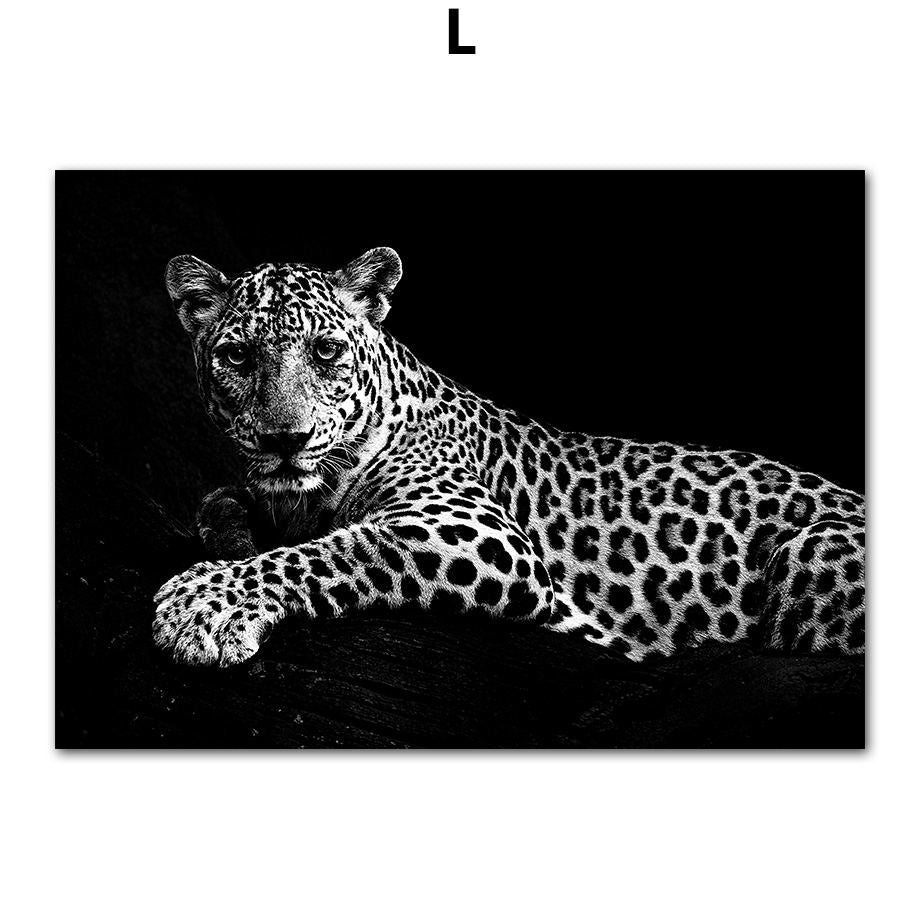 Animal Canvas Poster Art Painting Wall Room Decor Frameless