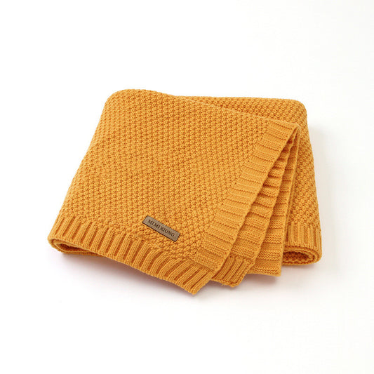 Boys And Girls Solid Color Knitted Blanket