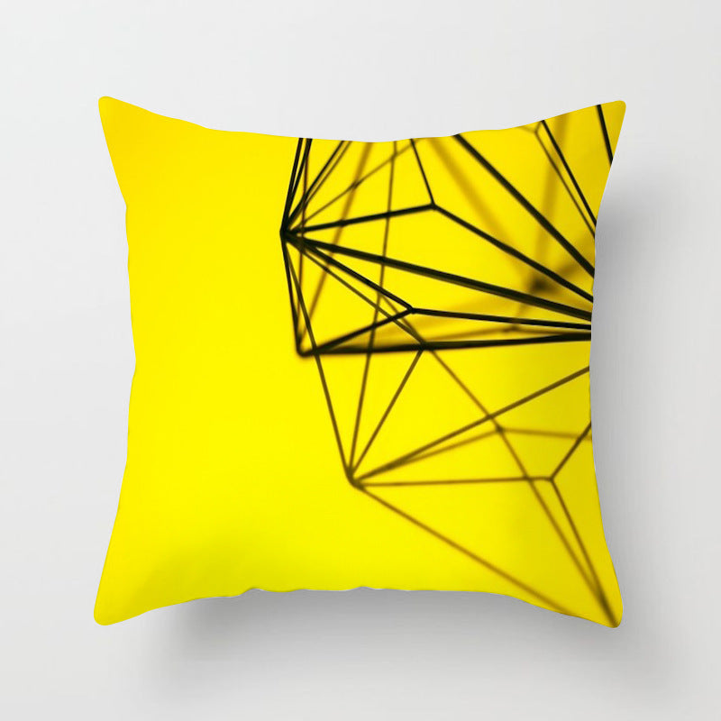 Nordic Simple New Yellow Black Abstract Geometric Pillow Cover Fashion Home Sofa Fabric Craft Pillow Cushion Cover