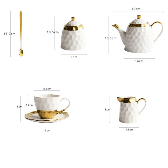 Simple Ceramic Coffee Cup Set Afternoon Tea Cup Flower Tea Set