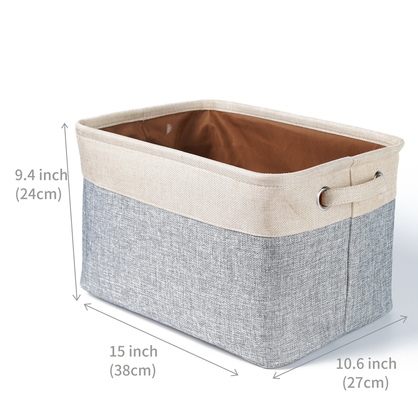 Foldable Cotton and Linen Storage Basket