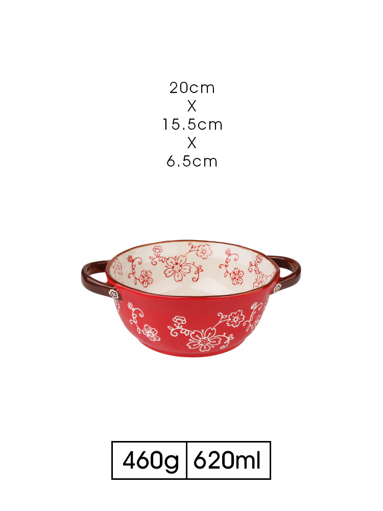 Household Ceramic Microwave Oven Noodle Bowl