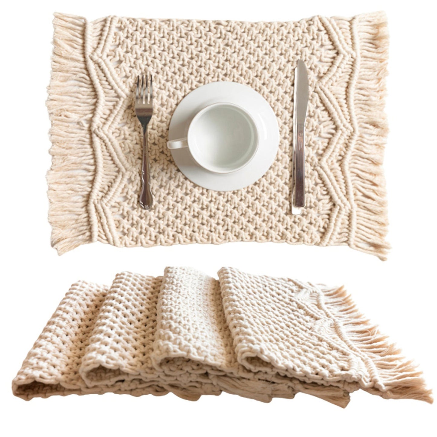 Handmade Woven Placemat Bohemian Tapis