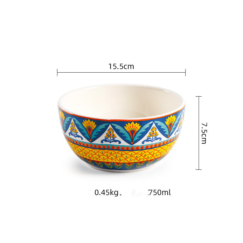 Ceramic Tableware Salad Bowl Steak Plate