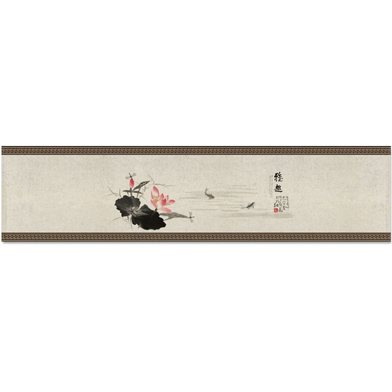 Cotton And Linen Tea Mat Zen Waterproof Cloth Table Runner