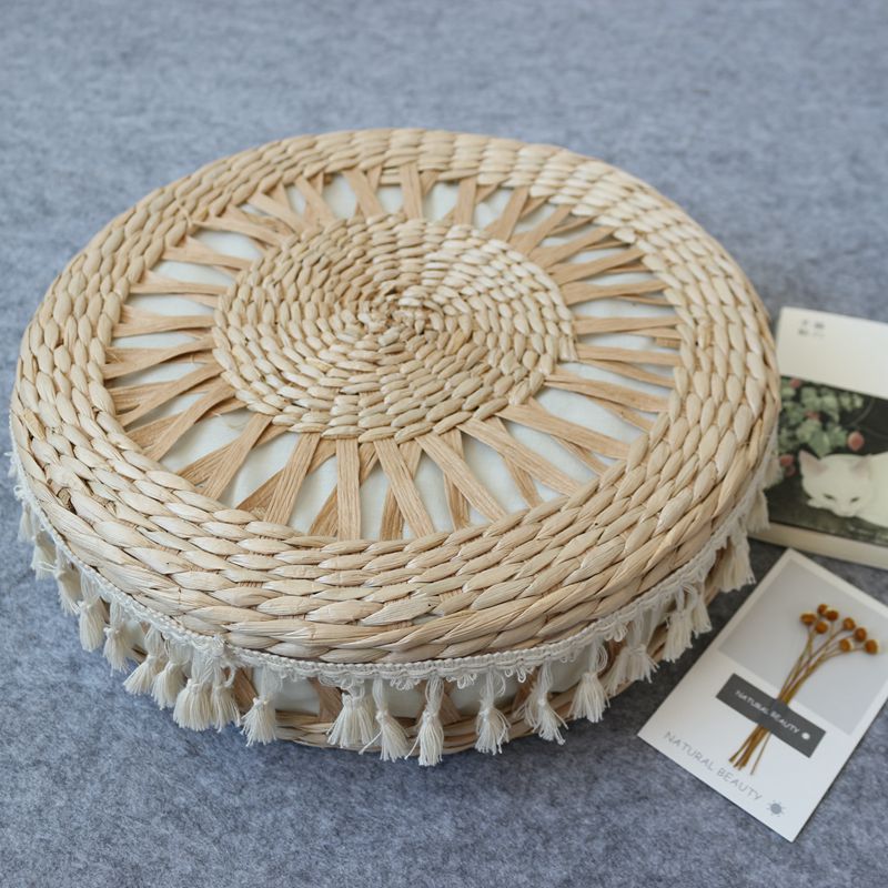 Handmade Straw Futon Seat Cushion Worship Buddha And Hit Thickening Floor Pillow Outdoor Decorative