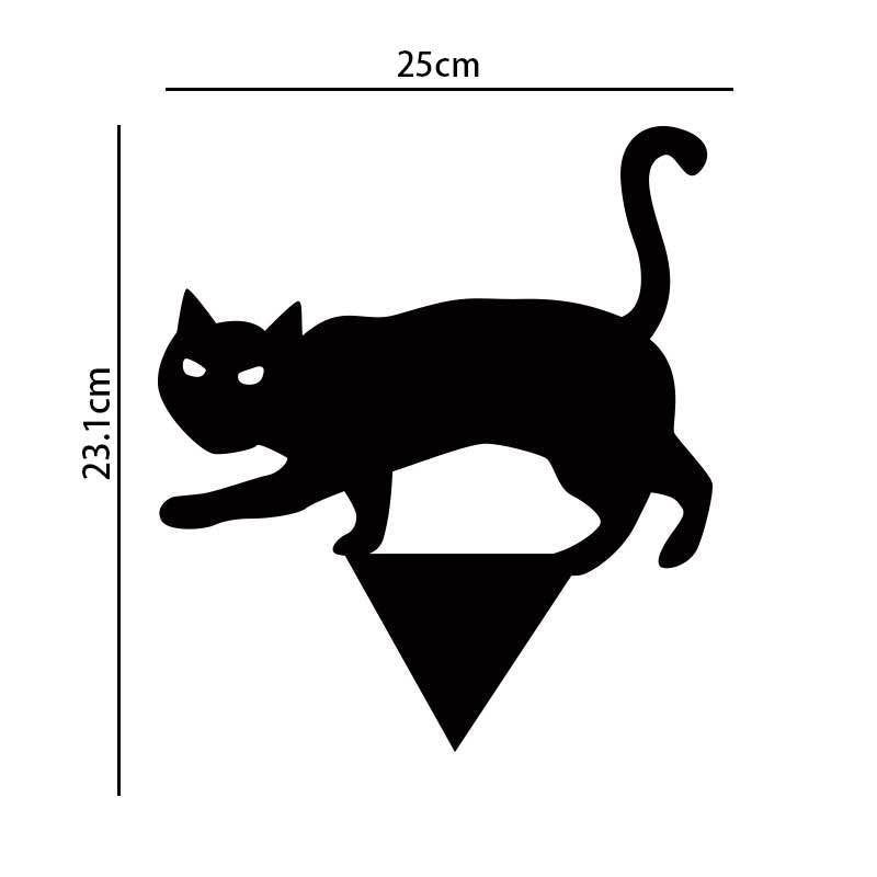 Garden Ornaments Halloween Decorations Black Cat Silhouette