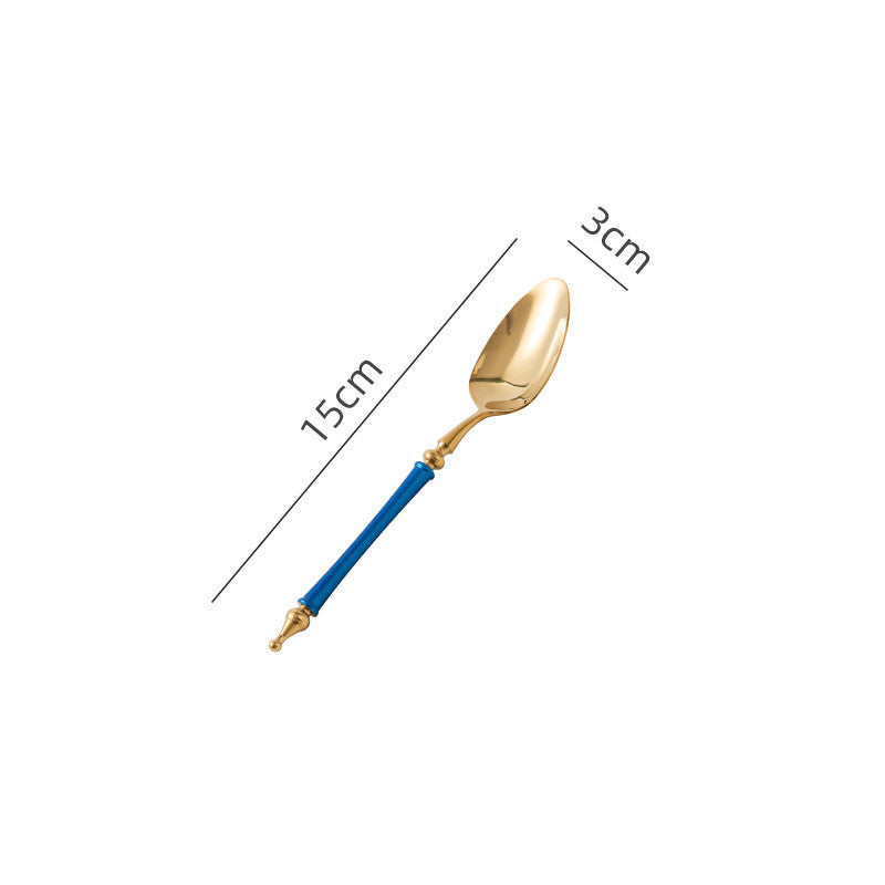 Steak Golden Knife Fork And Spoon Three-piece Set