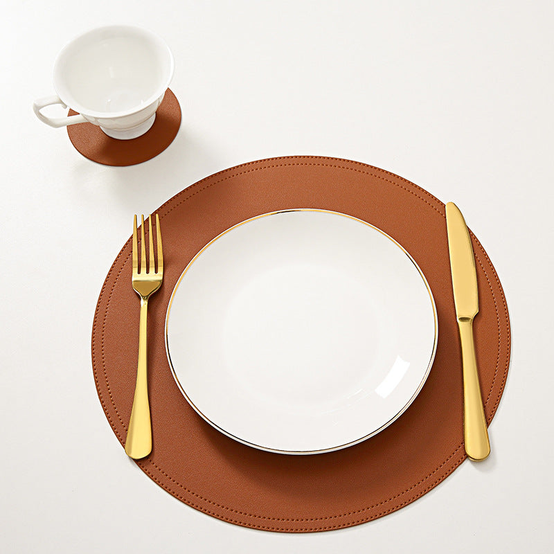 Leather Placemat, Placemat, Waterproof And Oil Proof Table Mat