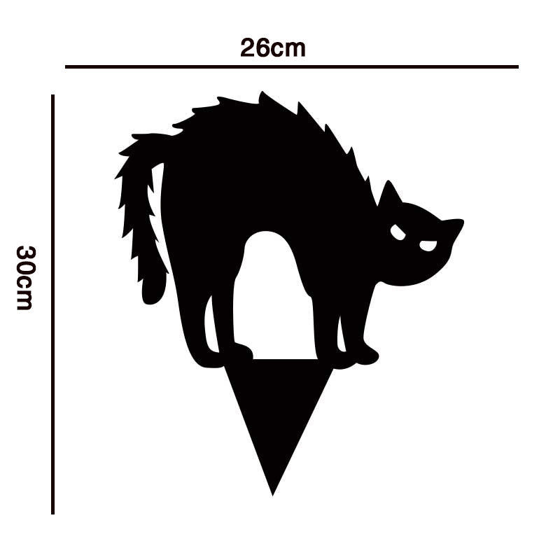 Garden Ornaments Halloween Decorations Black Cat Silhouette