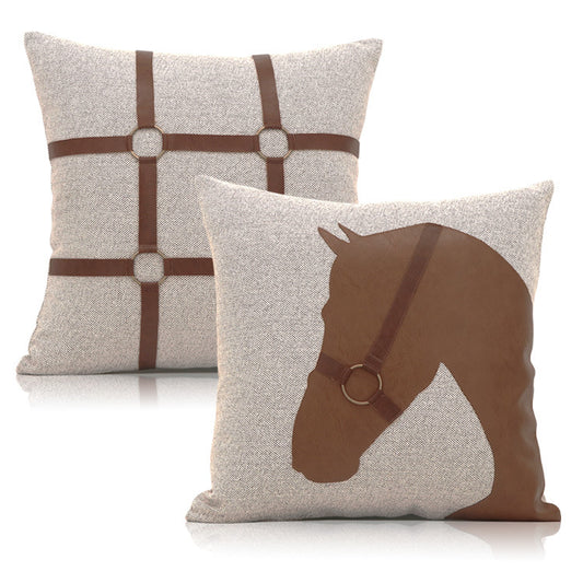 Rustic Cotton Linen Fabric Pillow Cushion