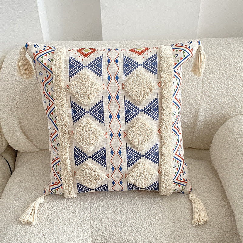 Knitted Fringe Pillow Cushion Cover