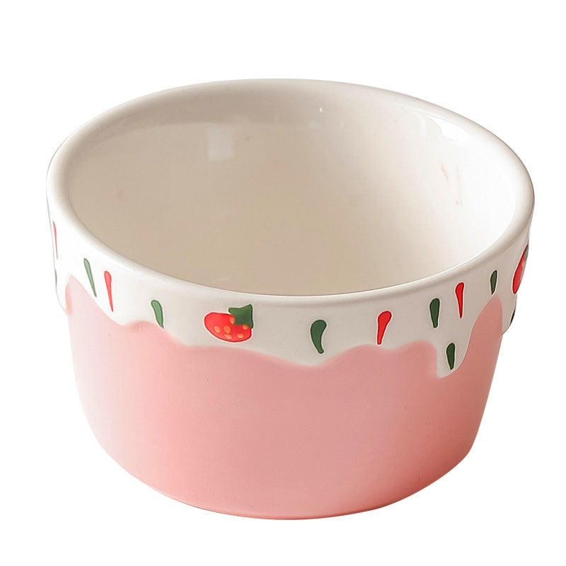 Cute Strawberry Cake Baking Bowl Baking Home