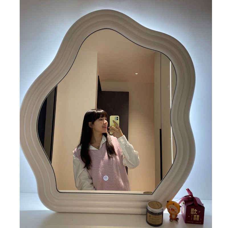 Makeup Mirror Wavy Shaped Hanging Wall Vanity Mirror