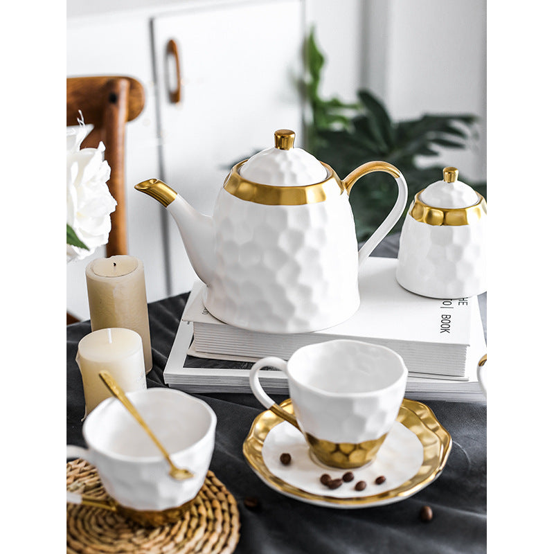 Simple Ceramic Coffee Cup Set Afternoon Tea Cup Flower Tea Set