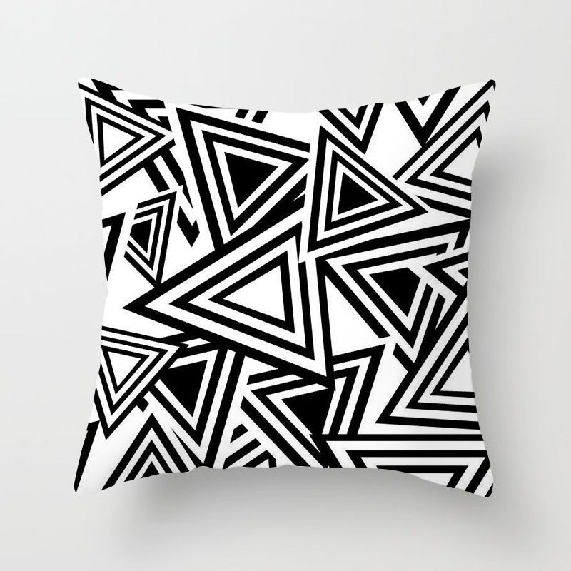 Nordic Simple New Yellow Black Abstract Geometric Pillow Cover Fashion Home Sofa Fabric Craft Pillow Cushion Cover