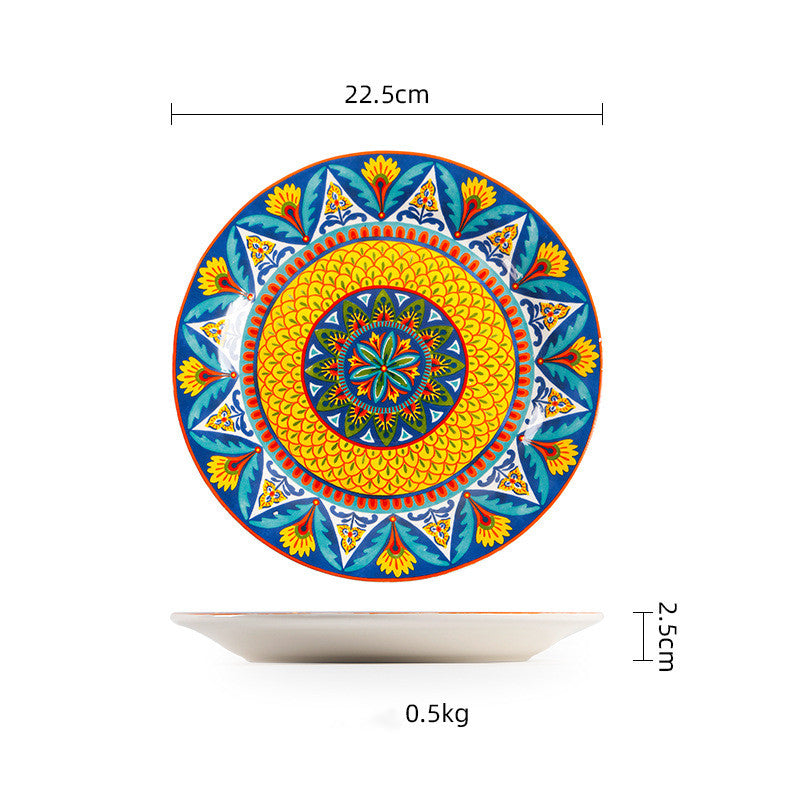 Ceramic Tableware Salad Bowl Steak Plate